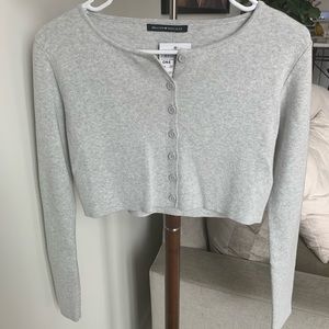 NWT Brandy Melville Cropped Sweater Gray